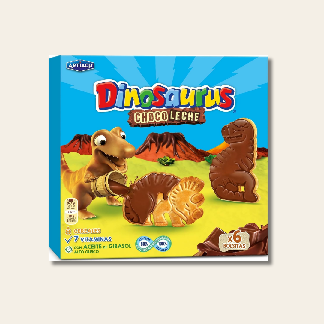 Dinosaurus Choco Leche 255 g — Artiach · Nowość